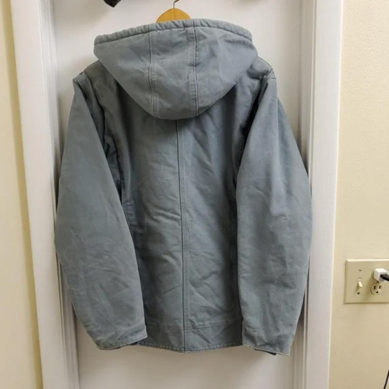 Carhartt blue Sherpa Lined Canvas Jacket