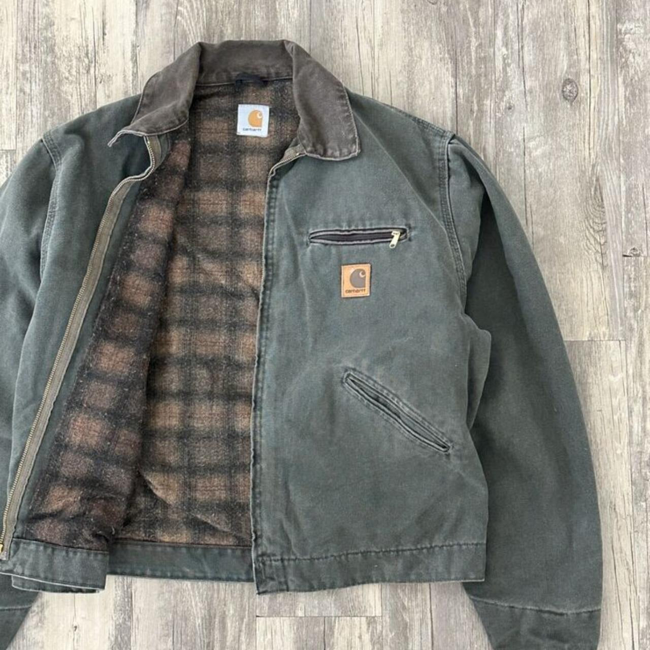 Carhartt Men's Grey and Green Jacket