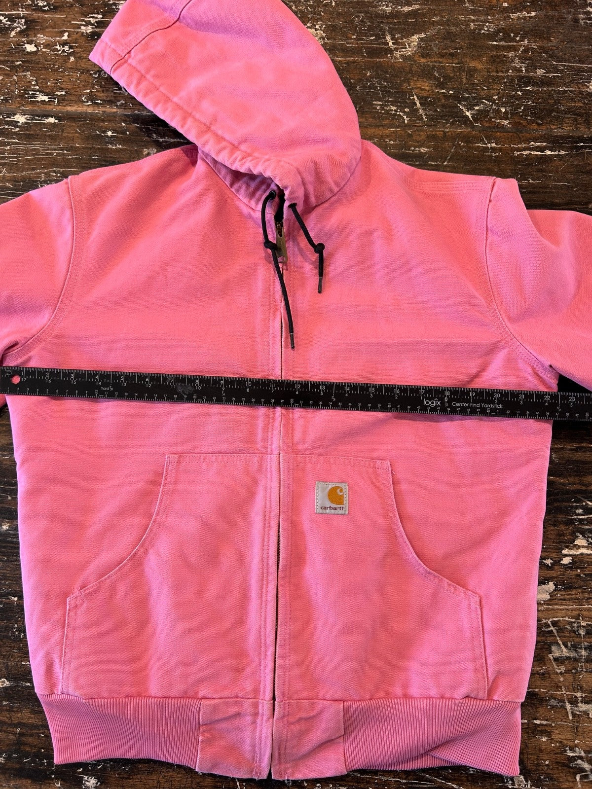Carhartt Active Jacket Quilt Lined Women’s S WJ130 PKR Pink Rose Hooded Canvas