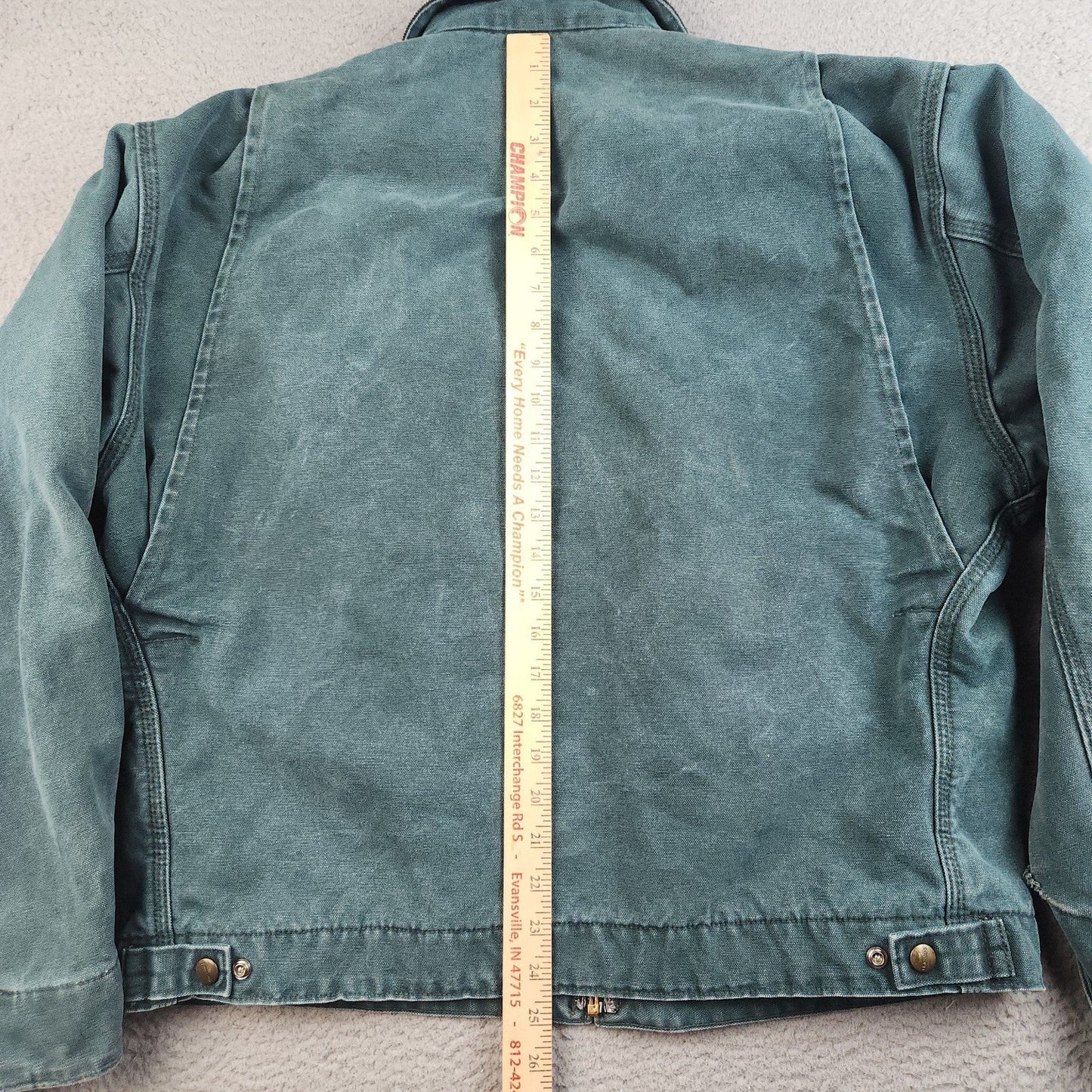 VTG Carhartt Detroit Jacket J43 HTG Hunter Green Large Regular USA Union 1998
