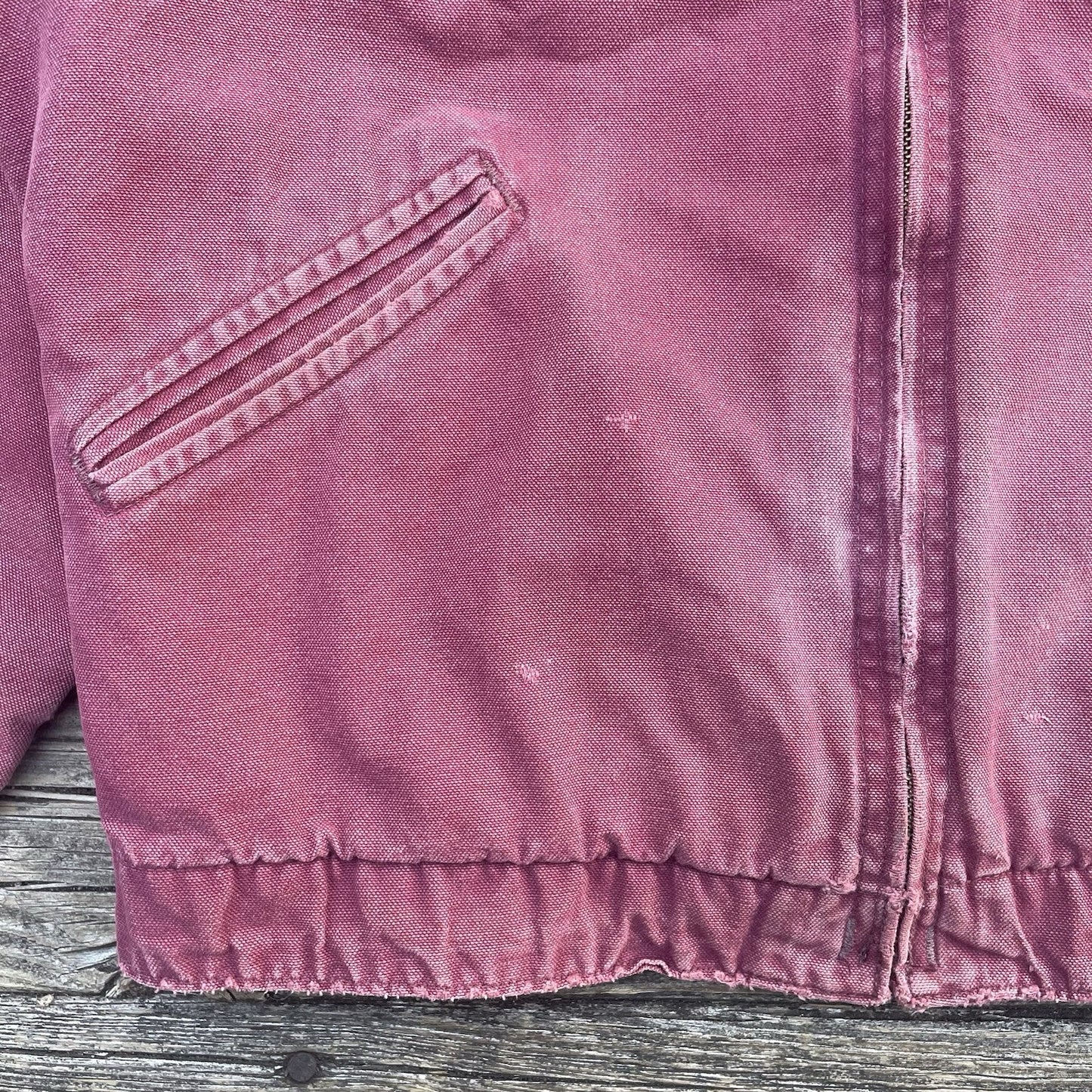 vintage carhartt j24 rdw aztec detroit jacket in redwood size medium