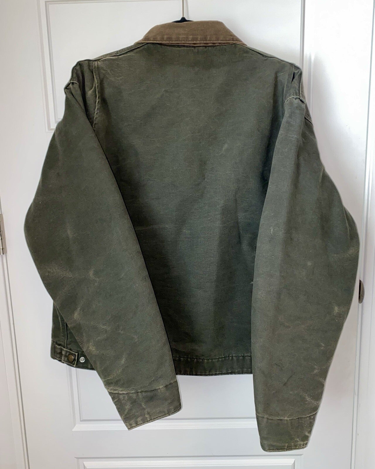 VTG Carhartt Detroit Blanket-Lined Jacket # J97 MOS Moss Green, Men’s Size XL.