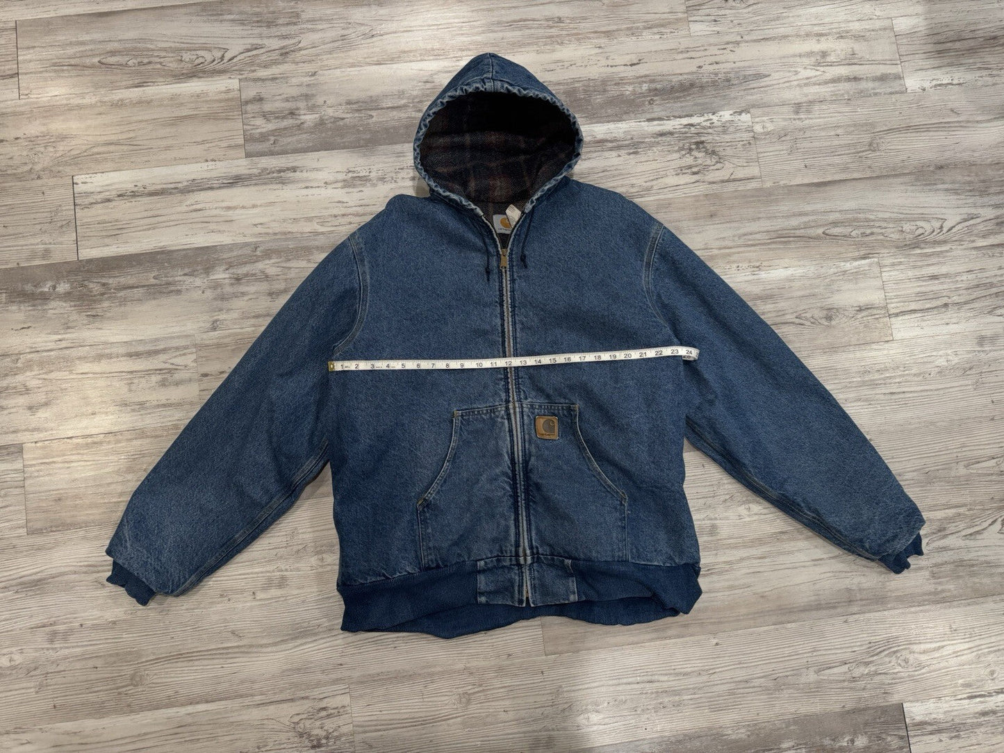RARE Carhartt Jacket Men’s XL Tall Hooded Denim Asap Rocky