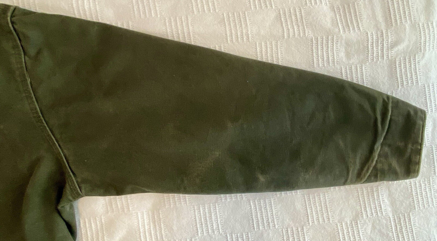 VTG Carhartt Detroit Blanket-Lined Jacket # J97 MOS Moss Green, Men’s Size XL.