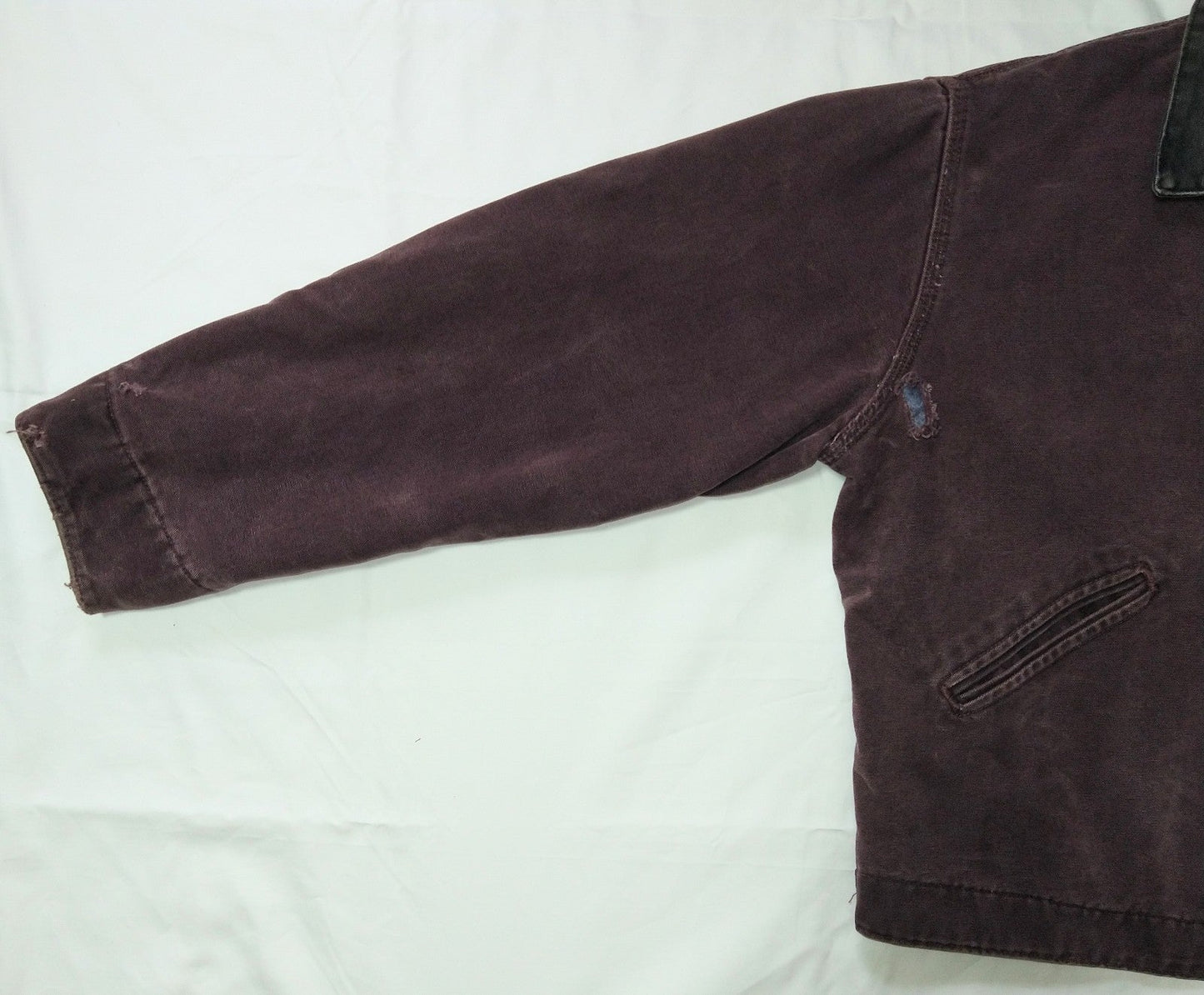 Carhartt Detroit Jacket J97 BRG Burgundy Size L Reg. Blanket Lined USA Made VTG