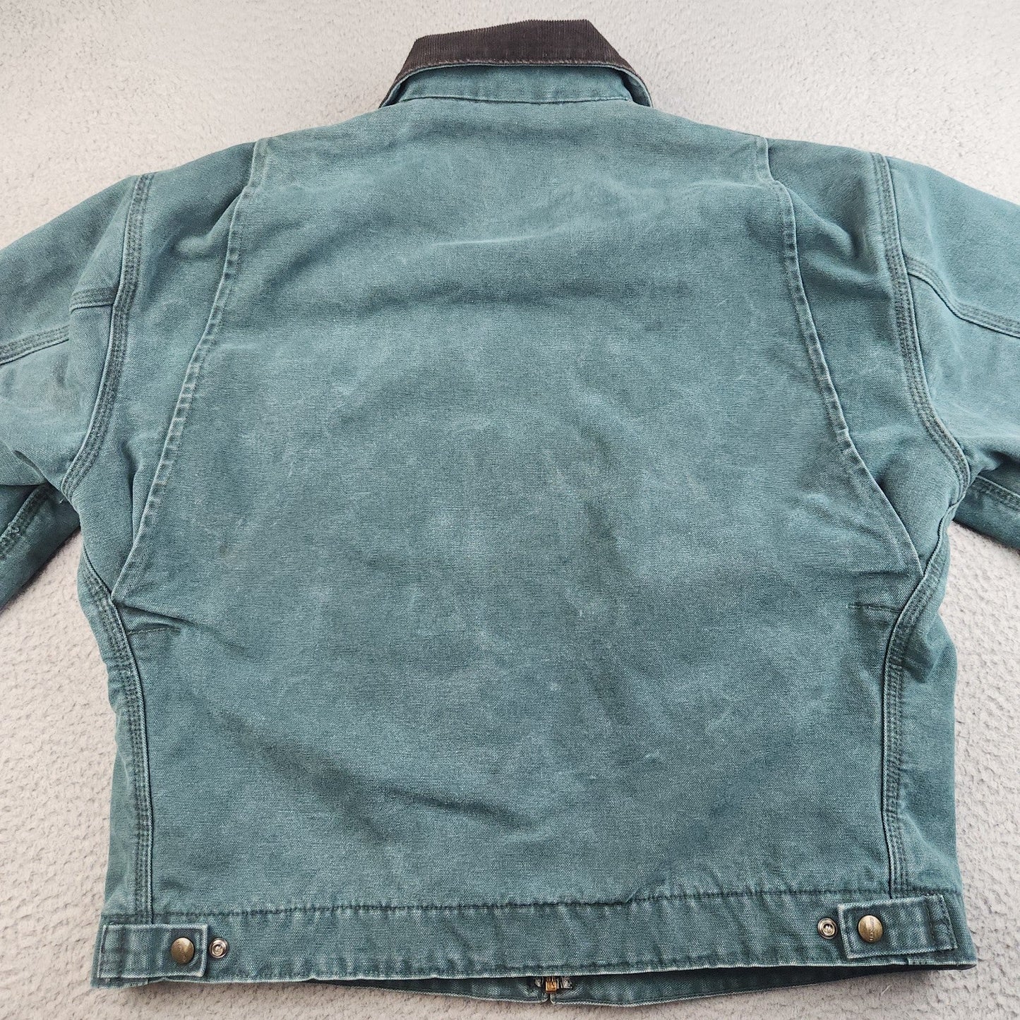VTG Carhartt Detroit Jacket J43 HTG Hunter Green Large Regular USA Union 1998
