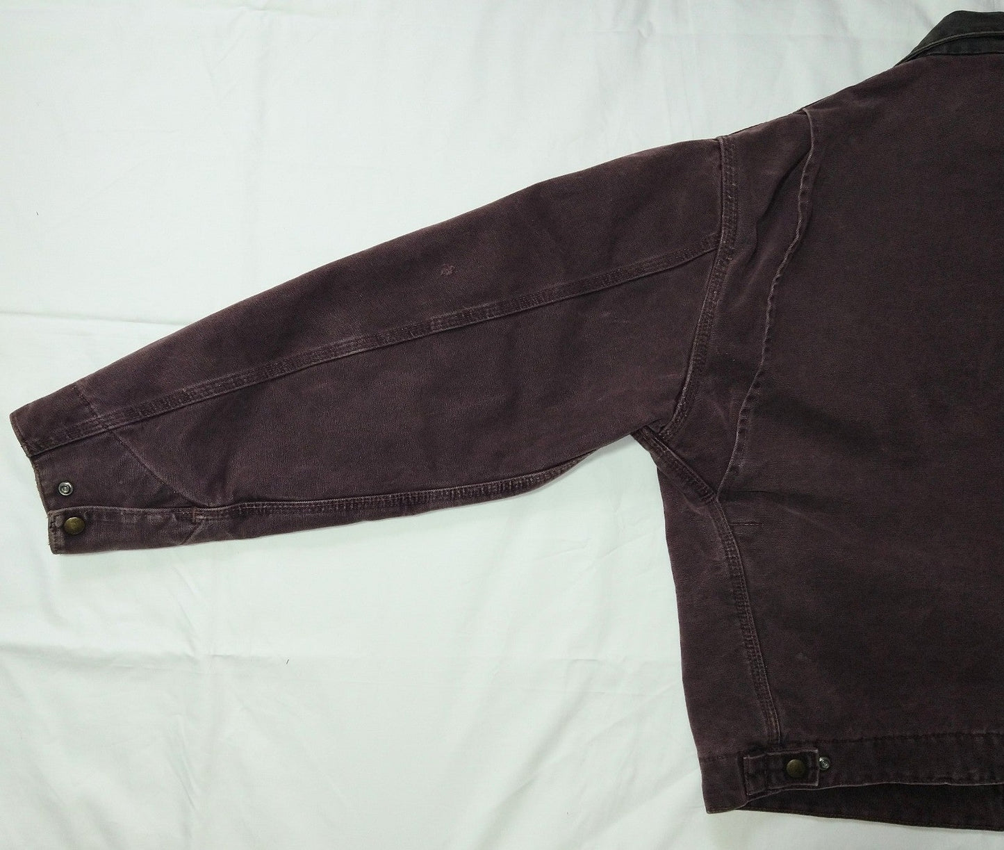 Carhartt Detroit Jacket J97 BRG Burgundy Size L Reg. Blanket Lined USA Made VTG
