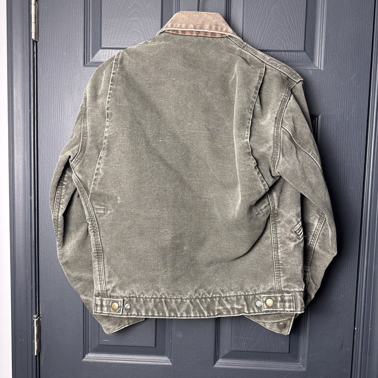 Carhartt J97 MOS Vintage Made In USA Green Blanket Lined Detroit Jacket Men’s S
