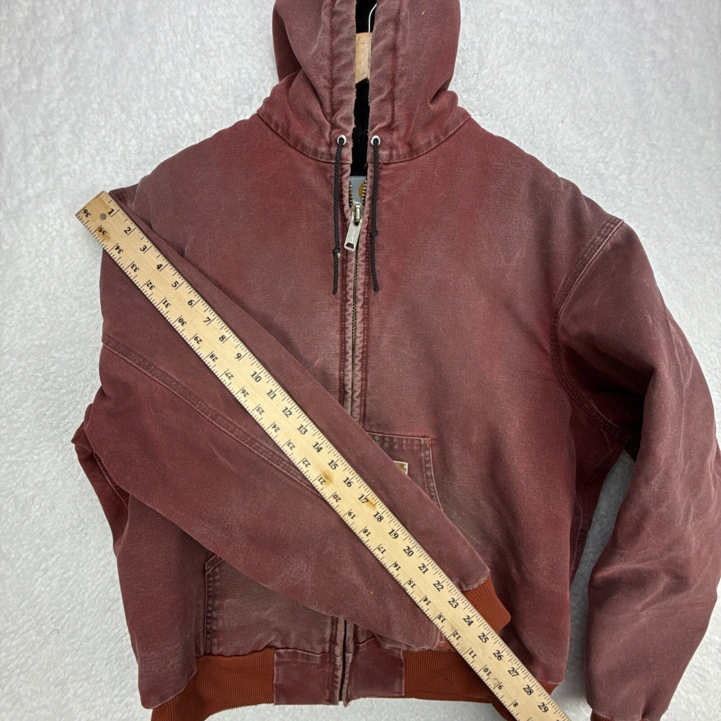 Carhartt Active Jacket Quilt Lined Mens Large J68 BRK Brick Red