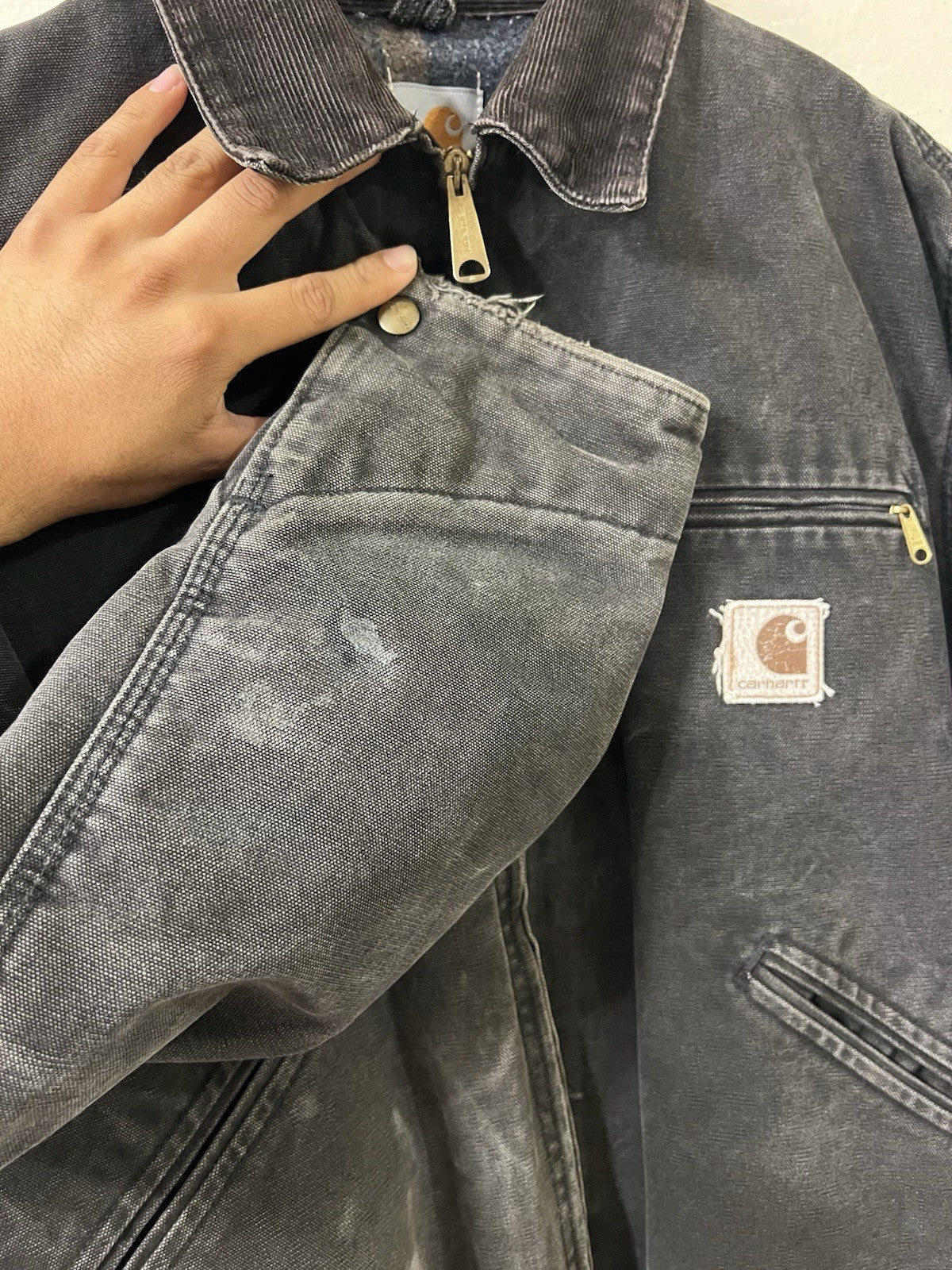 RARE Vintage Carhartt Detroit J43 Onyx Sandstone Jacket Size Medium