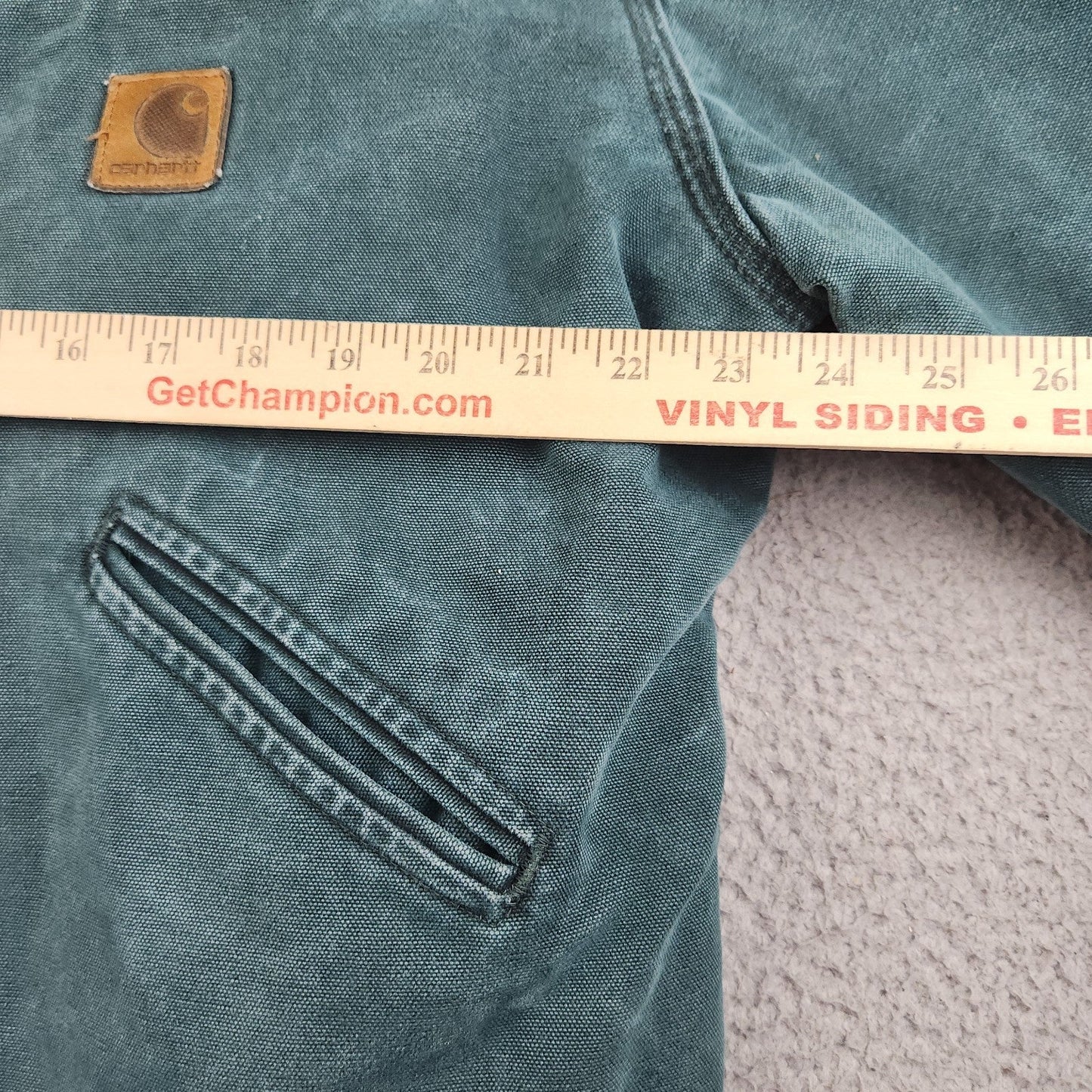 VTG Carhartt Detroit Jacket J43 HTG Hunter Green Large Regular USA Union 1998