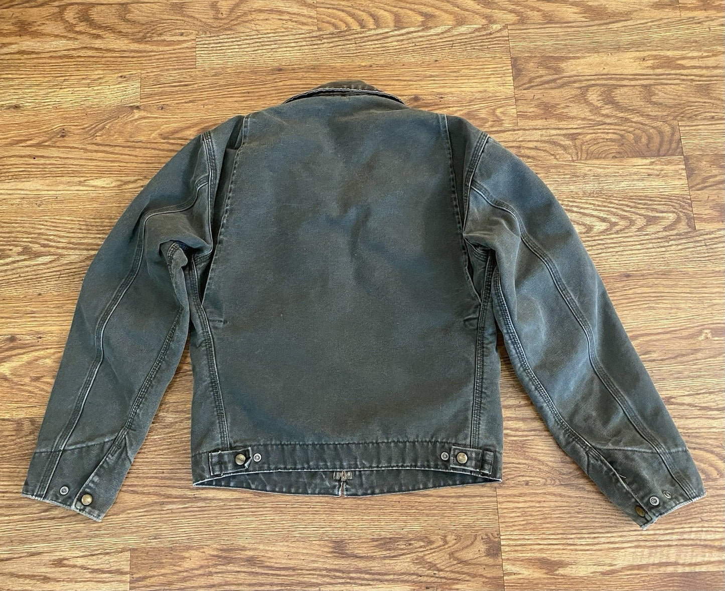 Vintage Carhartt J97MOS Green Detroit Jacket Blanket Lined Size Small