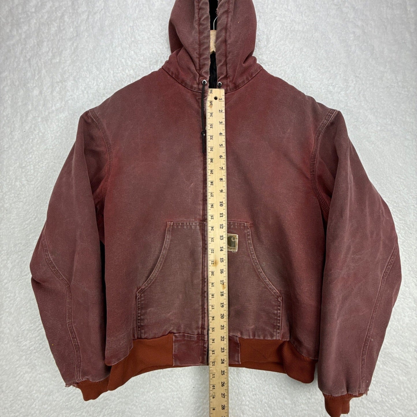 Carhartt Active Jacket Quilt Lined Mens Large J68 BRK Brick Red