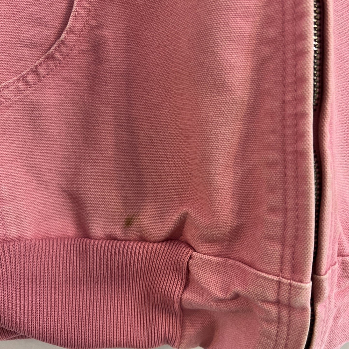 Carhartt Active Jacket Quilt Lined Women’s L WJ130 PKR Pink Rose Hooded Canvas