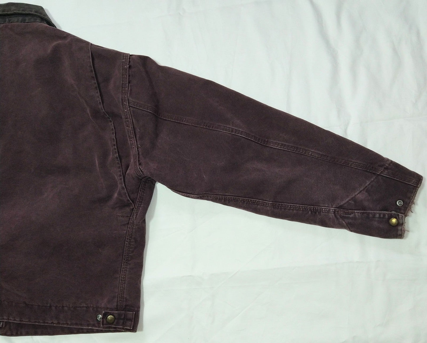 Carhartt Detroit Jacket J97 BRG Burgundy Size L Reg. Blanket Lined USA Made VTG