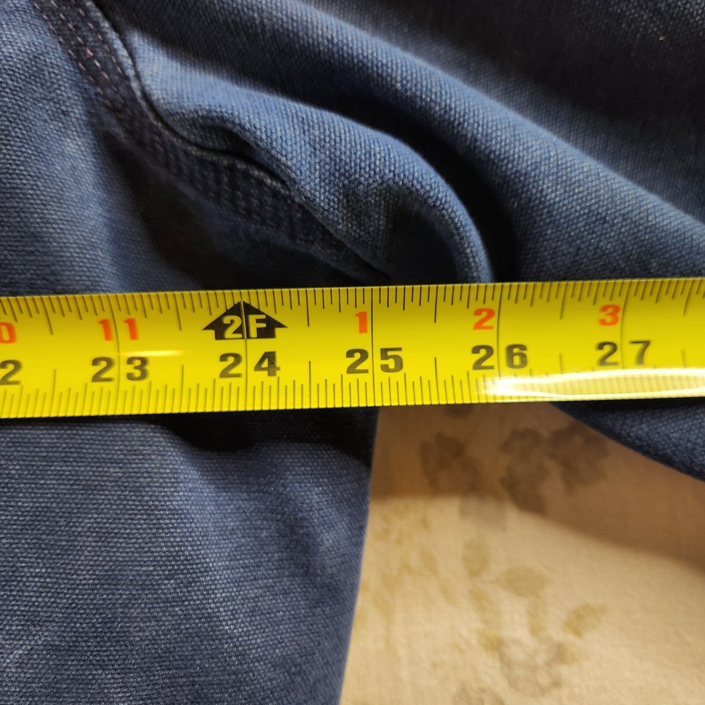 Vintage Carhartt Mens L Duck Blue J68 BLU Hooded Canvas Work Insulated Jacket