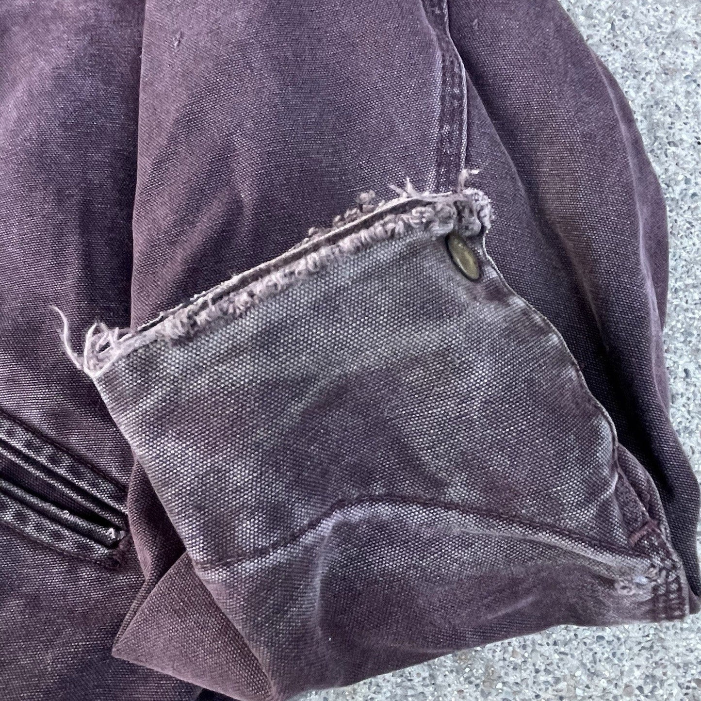 Carhartt Detroit J97 Brg Wine Burgundy Purple Vintage Faded Jacket Coat XL USA