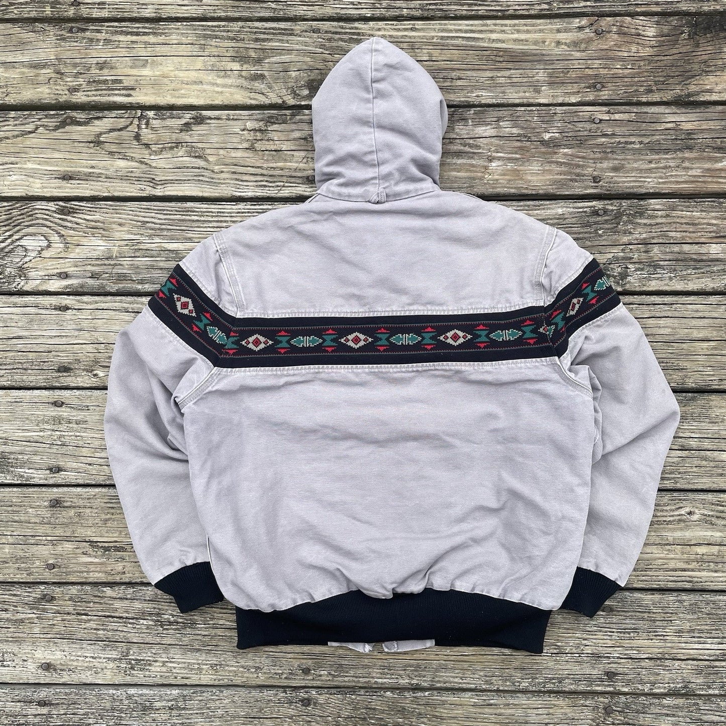 vintage carhartt j79 cmt aztec active jacket in cement size large