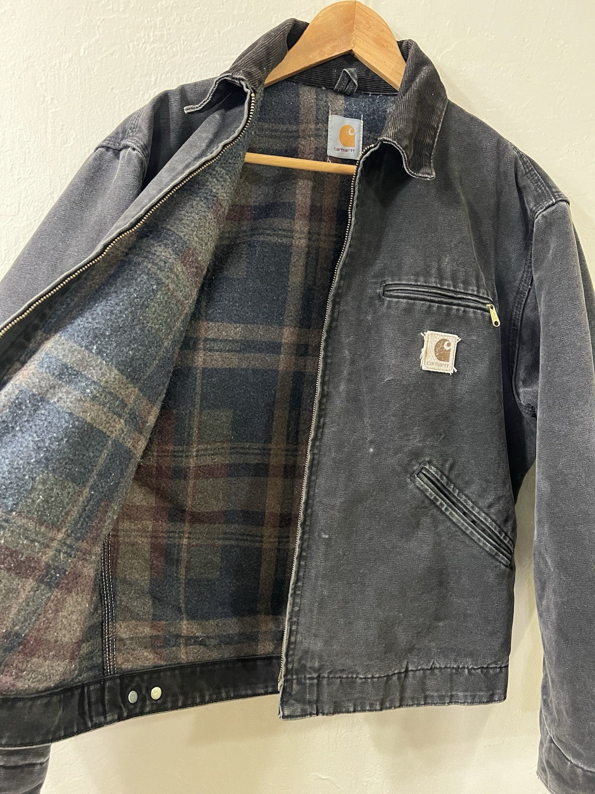 RARE Vintage Carhartt Detroit J43 Onyx Sandstone Jacket Size Medium