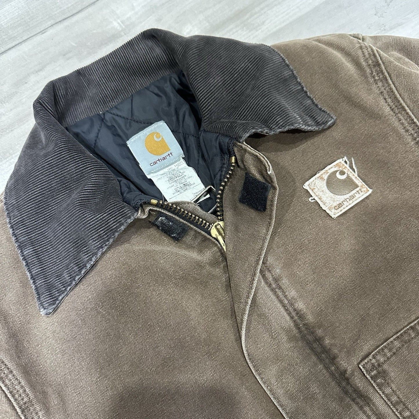 Vintage Carhartt J22 CHT Chestnut Brown Arctic Jacket Size Small