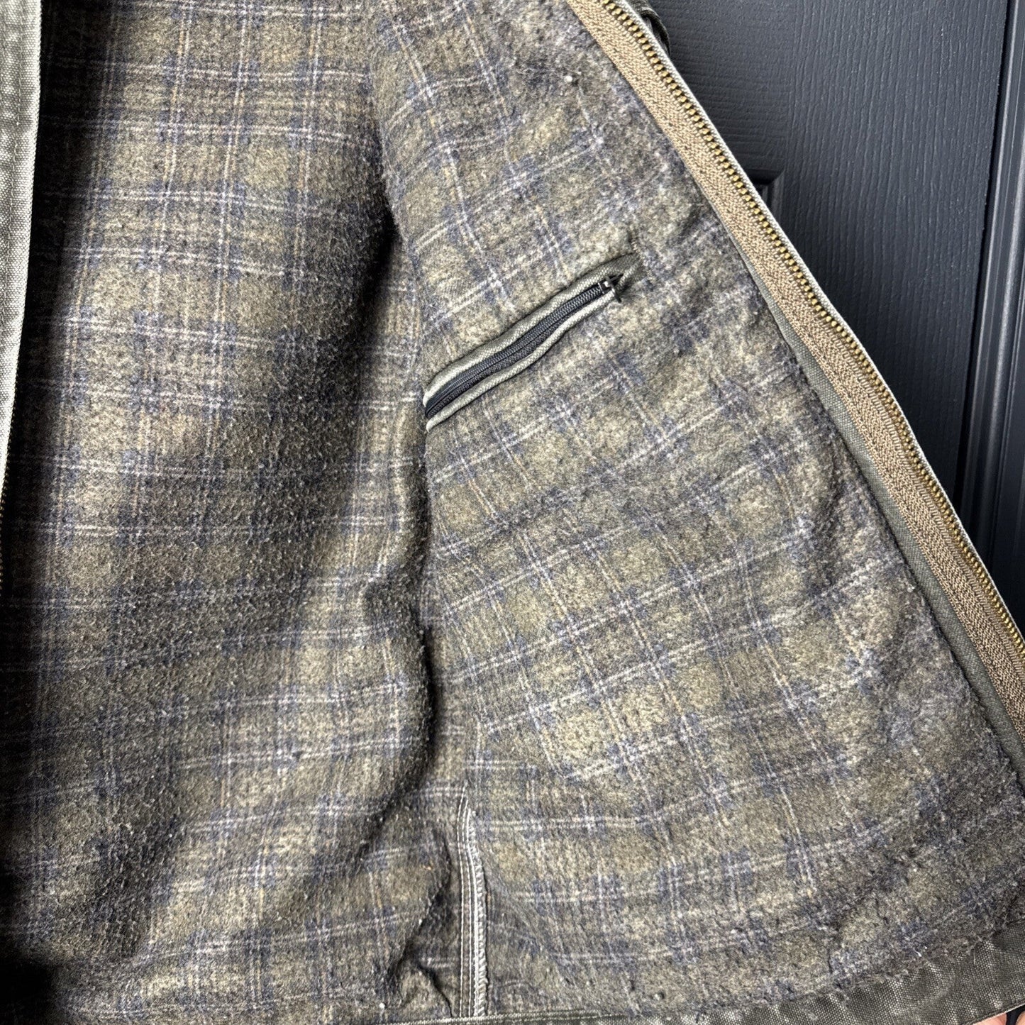 Carhartt J97 MOS Vintage Made In USA Green Blanket Lined Detroit Jacket Men’s S