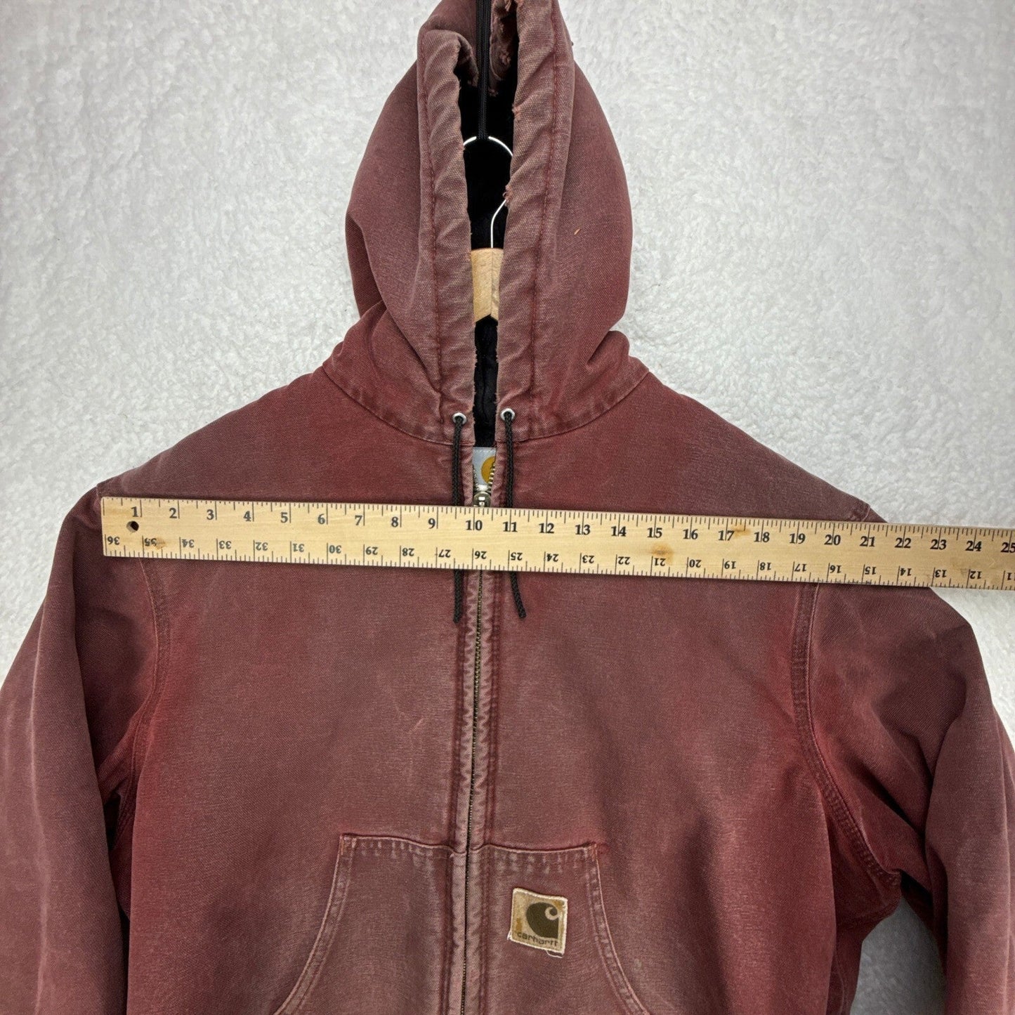 Carhartt Active Jacket Quilt Lined Mens Large J68 BRK Brick Red