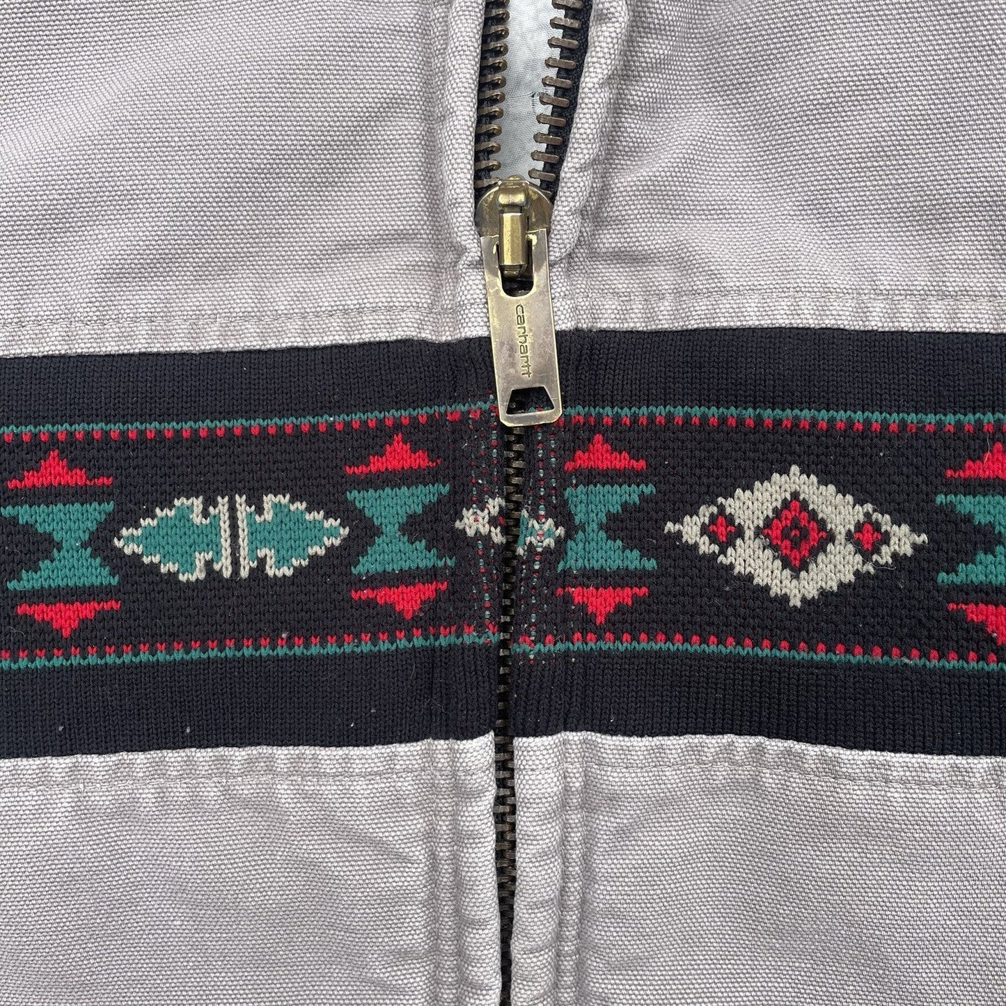 vintage carhartt j79 cmt aztec active jacket in cement size large