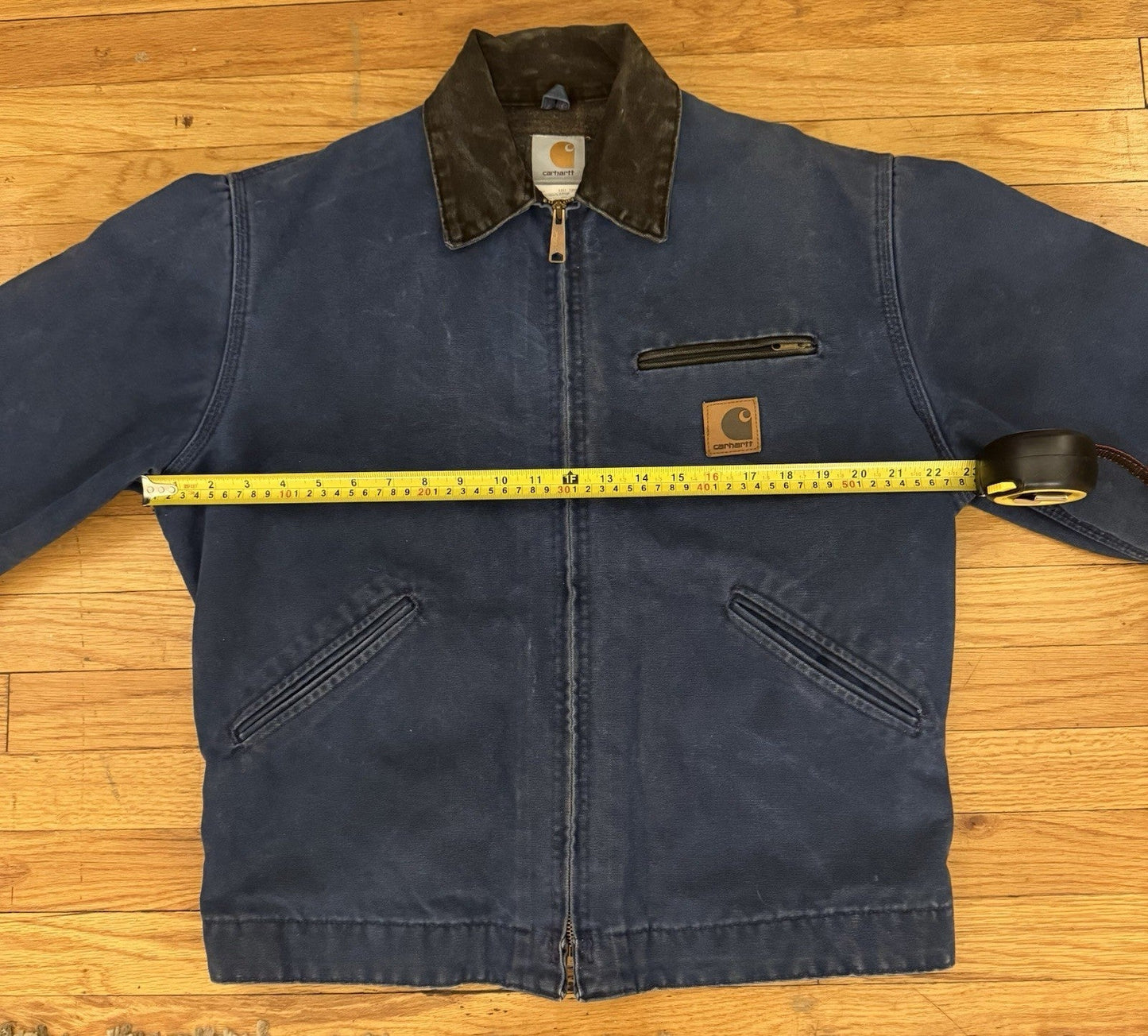 Carhartt Detroit Jacket Vintage Blanket-Lined J65 BLU Blue USA Medium M RARE