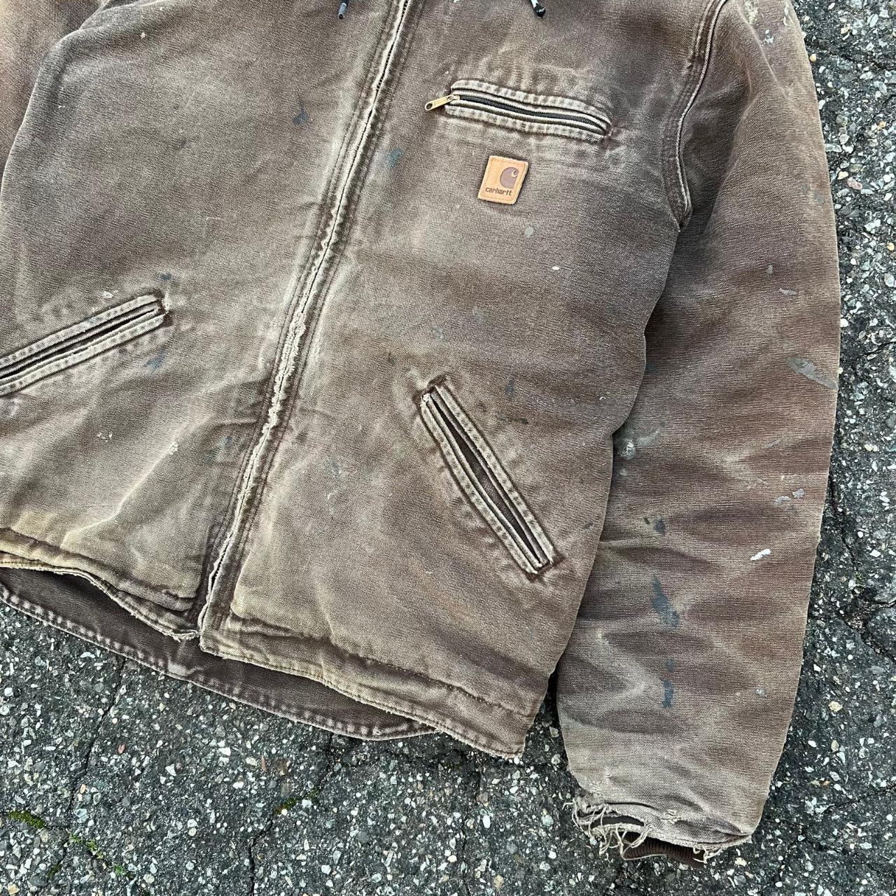 Vintage crazy faded brown j141