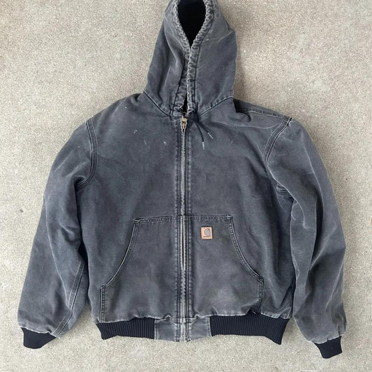 Carhartt Men's Black and Grey Jacket