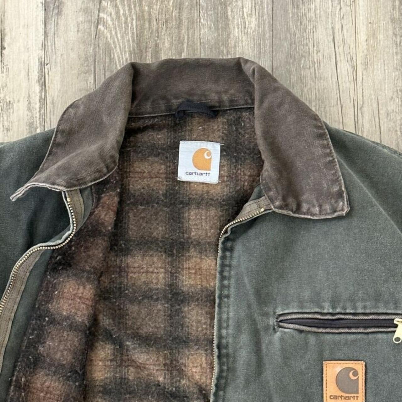 Carhartt Men's Grey and Green Jacket