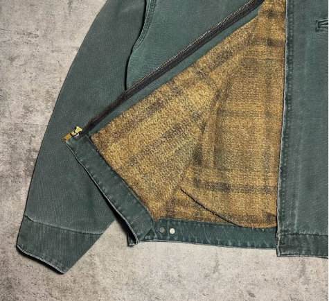 J43 HTG Carhartt Detroit Jacket medium vintage hunter green/blue boxy rare J97.