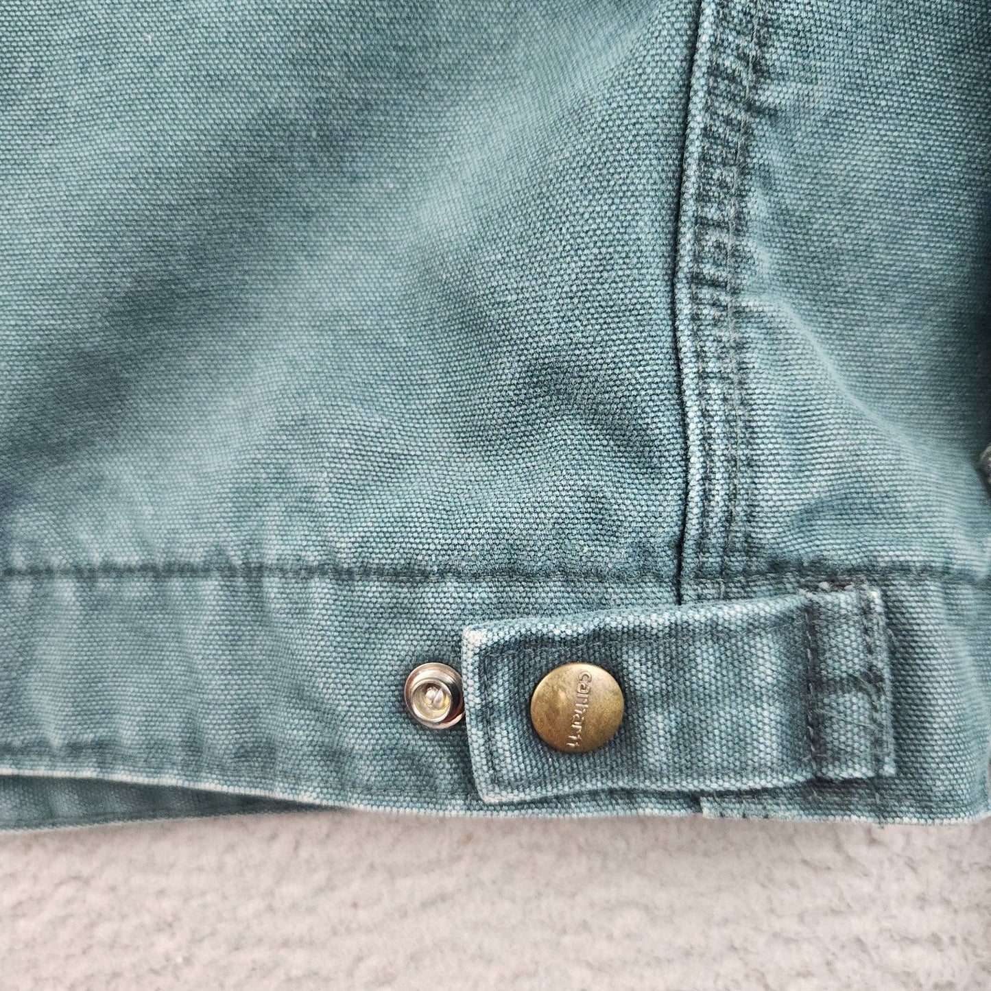 VTG Carhartt Detroit Jacket J43 HTG Hunter Green Large Regular USA Union 1998