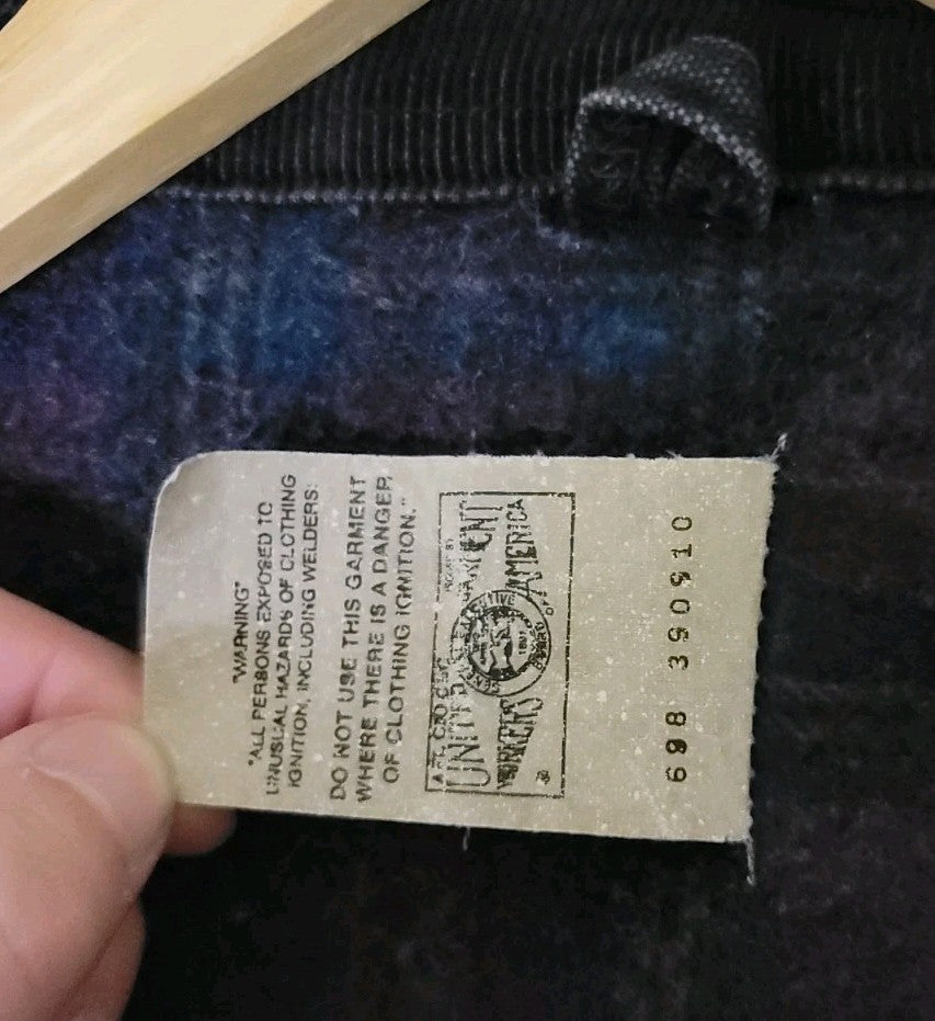 Vintage Carhartt J43 ONX Onyx Black Sandstone Detroit Jacket sz XL Blanket Lined