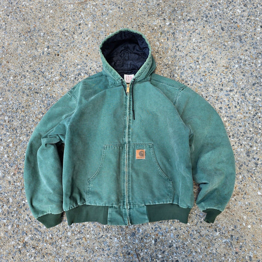 Vintage 90s Carhartt JQ294 Jacket Mens 2XL Aspen Green Quilt Lining 1996 USA