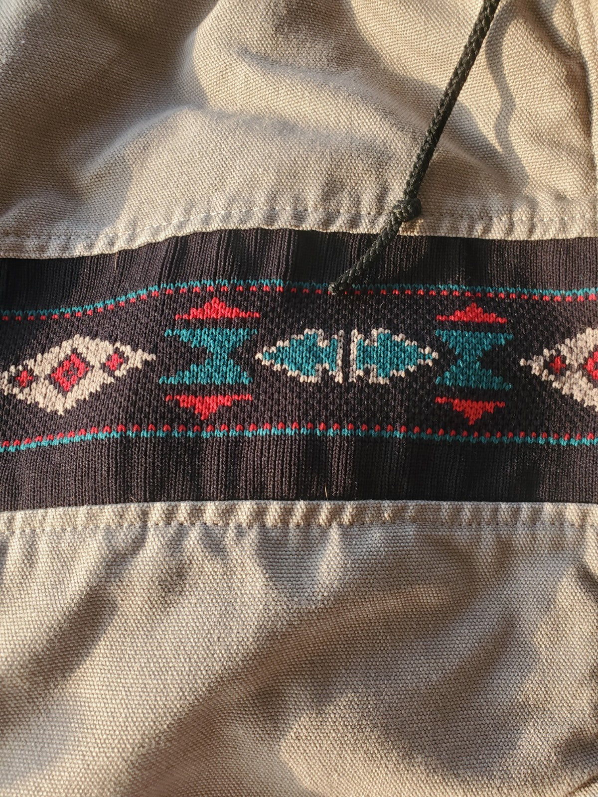 Carhartt Aztec Large Hooded Jacket Vintage 90's  Distressed Tribal Pattern