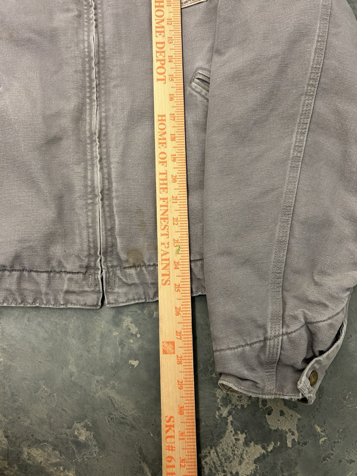 Carhartt Men's Detroit Jacket J64CMT Sand gray Sz Large Made in USA