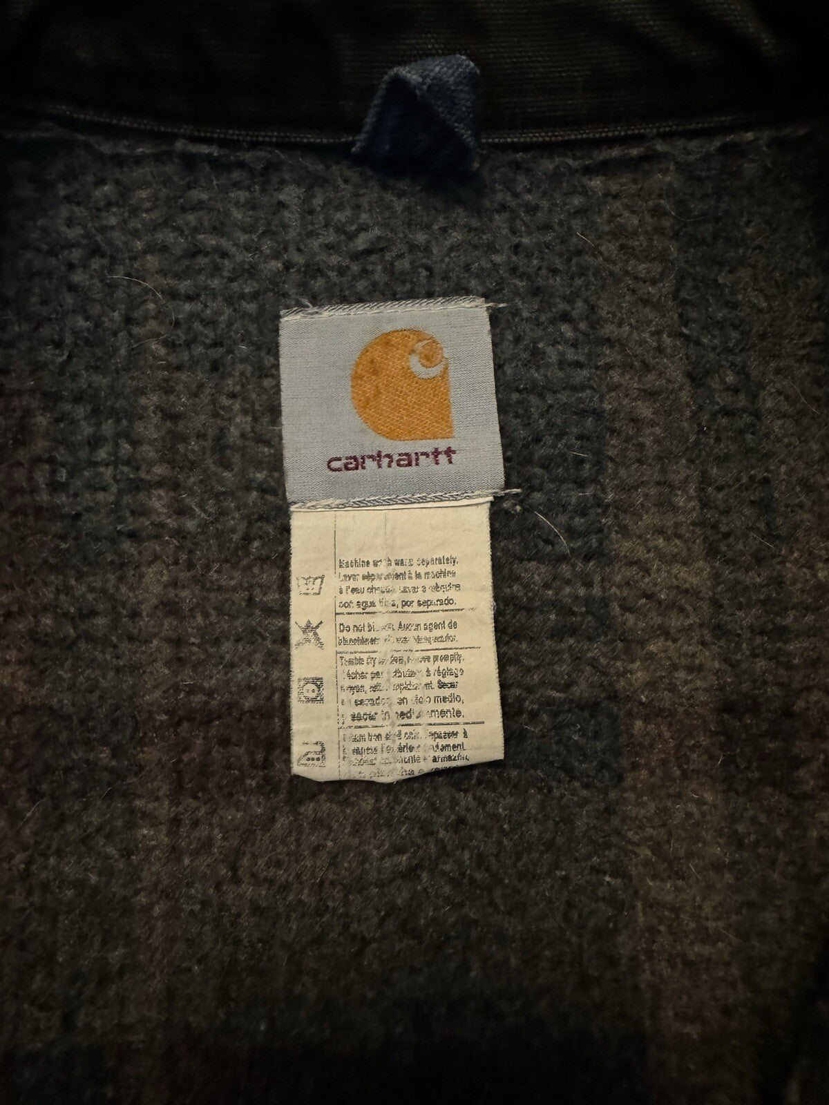 Vintage Carhartt J65 BLU Detroit Jacket blue Size XL RARE Blanket Lined