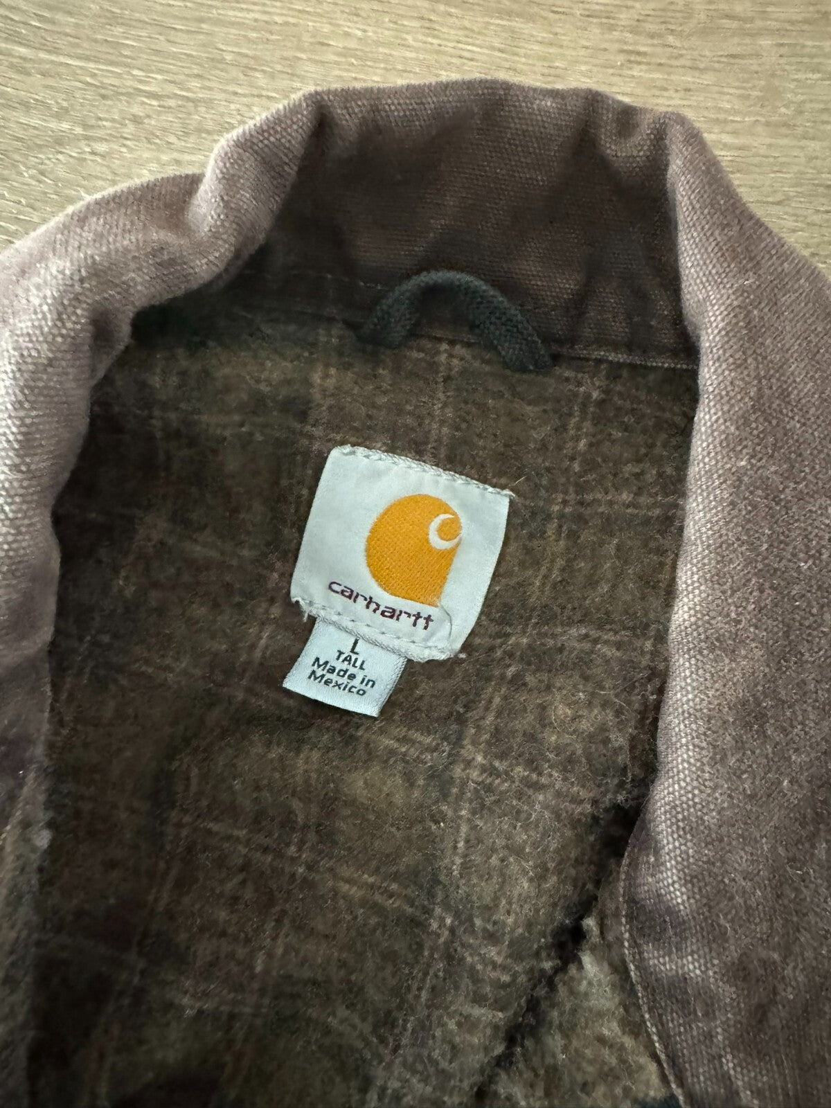 Vintage Carhartt Detroit Jacket J97 BLK Black Blanket-Lined Mens L Tall