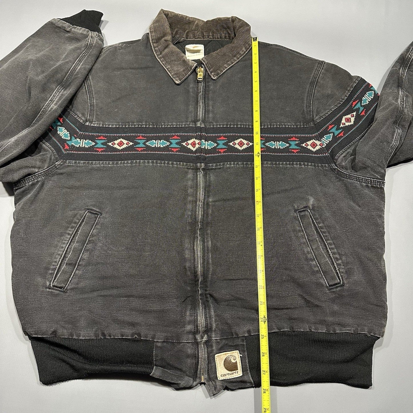 Vintage 1999 Southwestern Aztec Print Santa Fe Carhartt Jacket 2XL Fits XL