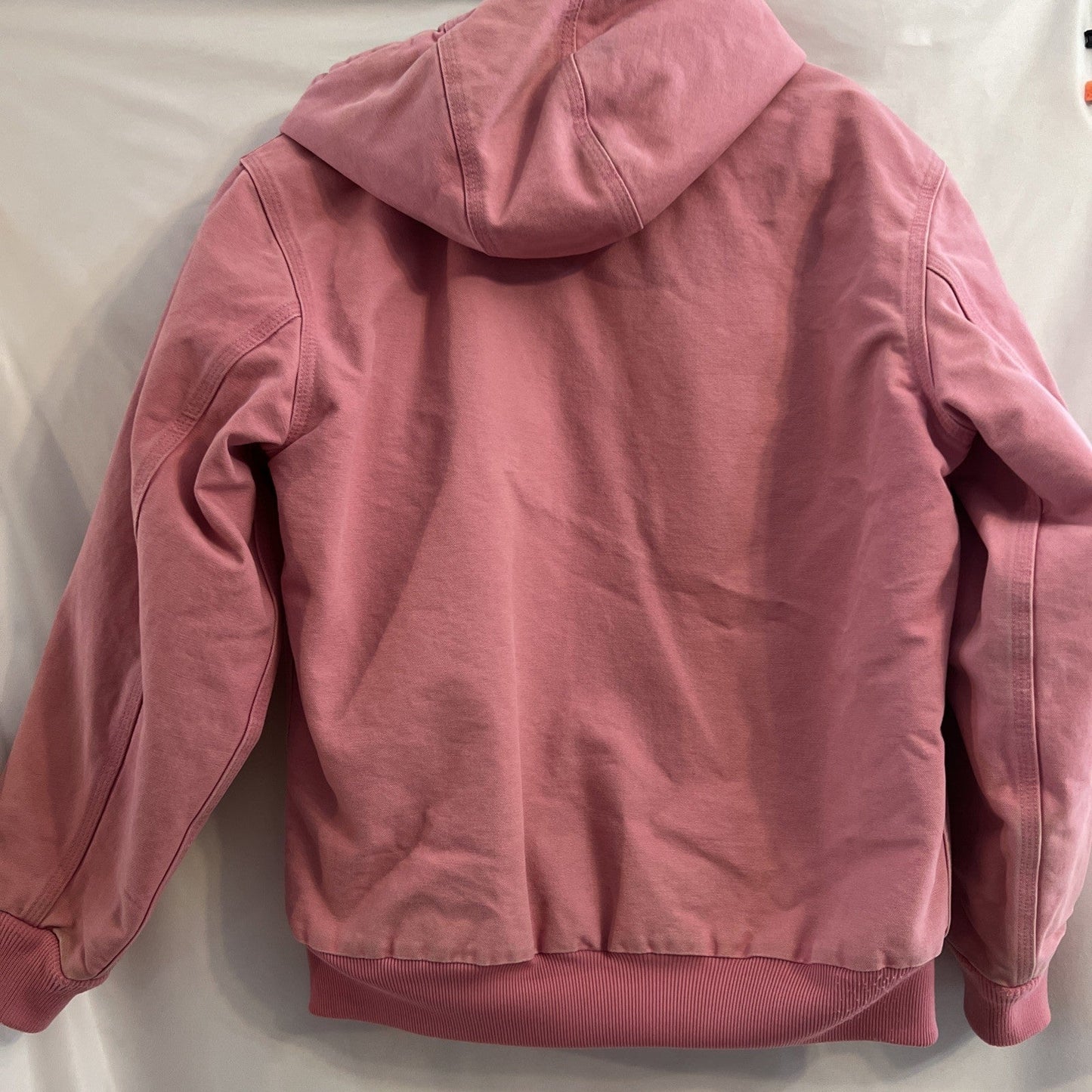 Carhartt Active Jacket Quilt Lined Women’s L WJ130 PKR Pink Rose Hooded Canvas
