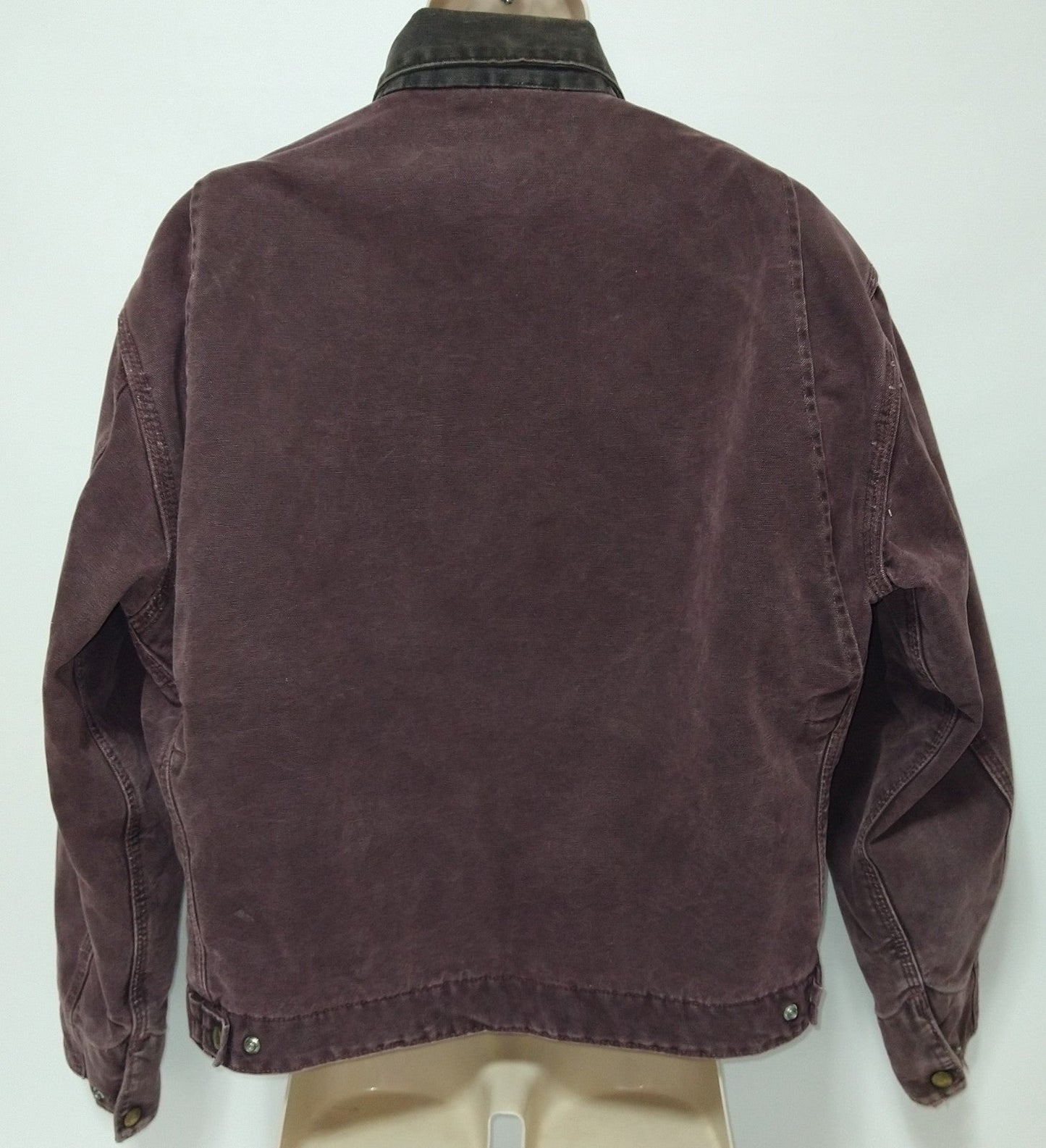 Carhartt Detroit Jacket J97 BRG Burgundy Size L Reg. Blanket Lined USA Made VTG