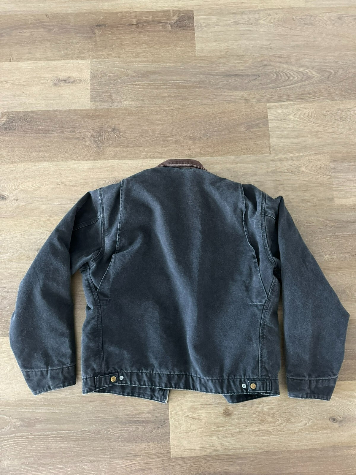 Vintage Carhartt Detroit Jacket J97 BLK Black Blanket-Lined Mens L Tall