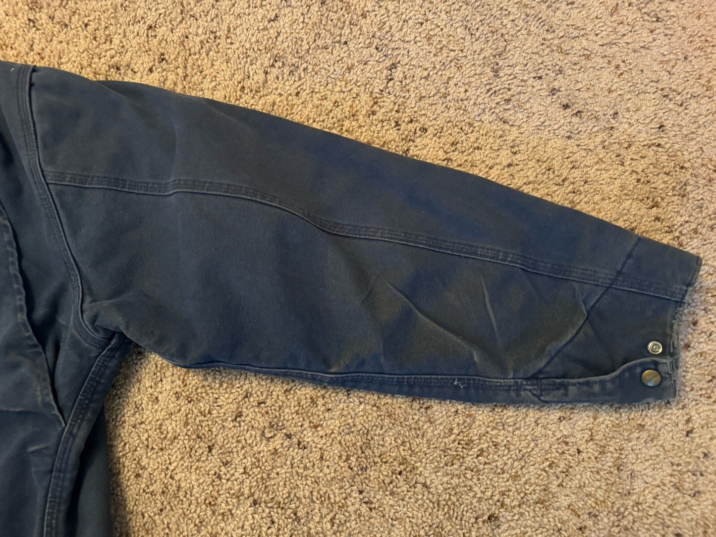 Vintage Carhartt J65 BLU Detroit Jacket blue Size XL RARE Blanket Lined