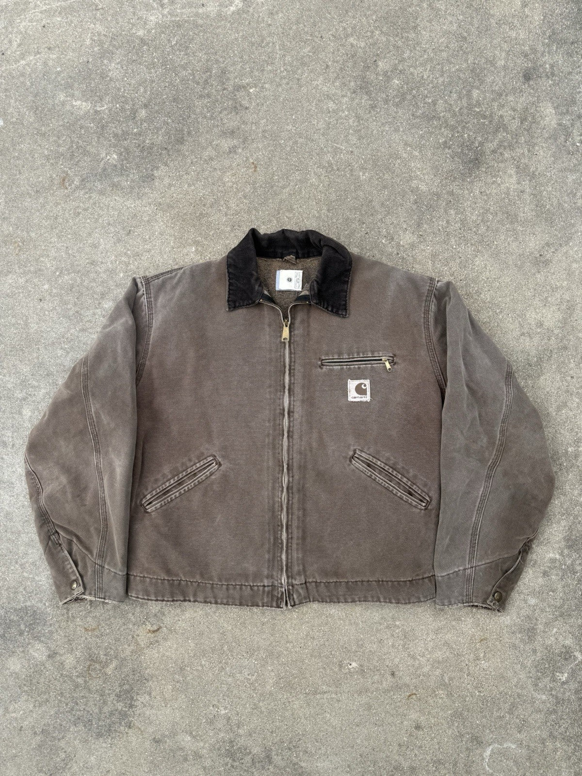 Vintage 90s J43 CHT Brown Carhartt Detroit Jacket Size L Made In USA