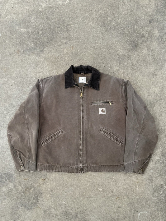 Vintage 90s J43 CHT Brown Carhartt Detroit Jacket Size L Made In USA