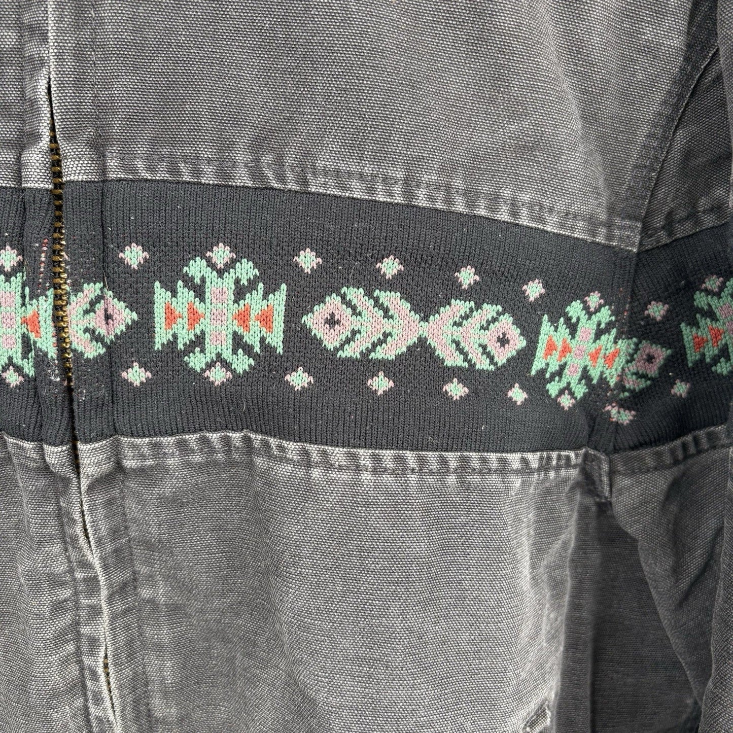 Vintage Carhartt Quilted Santa Fe Southwest Jacket “Black Aztec” JQ0405