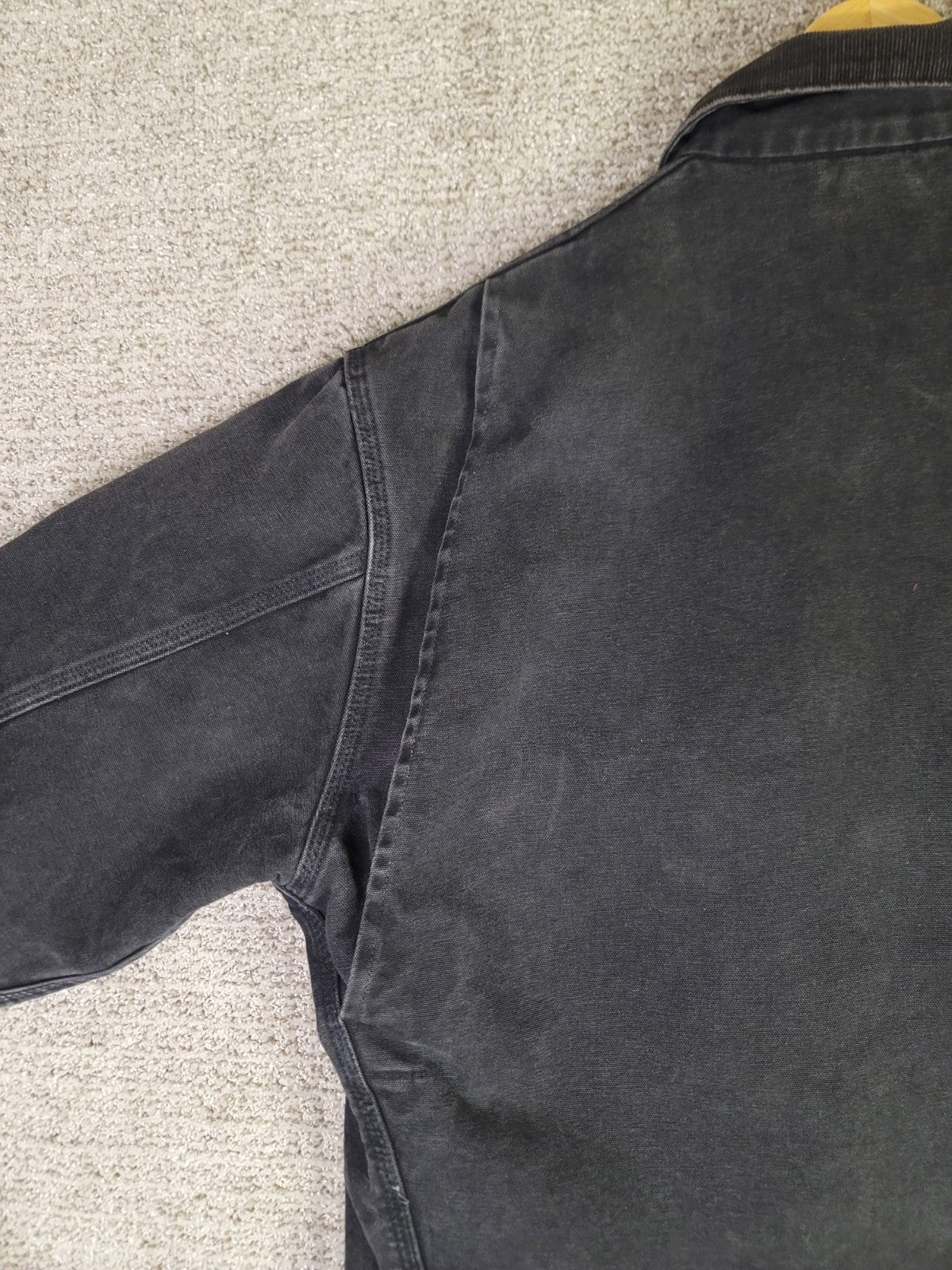 Vintage Carhartt J43 ONX Onyx Black Sandstone Detroit Jacket sz XL Blanket Lined
