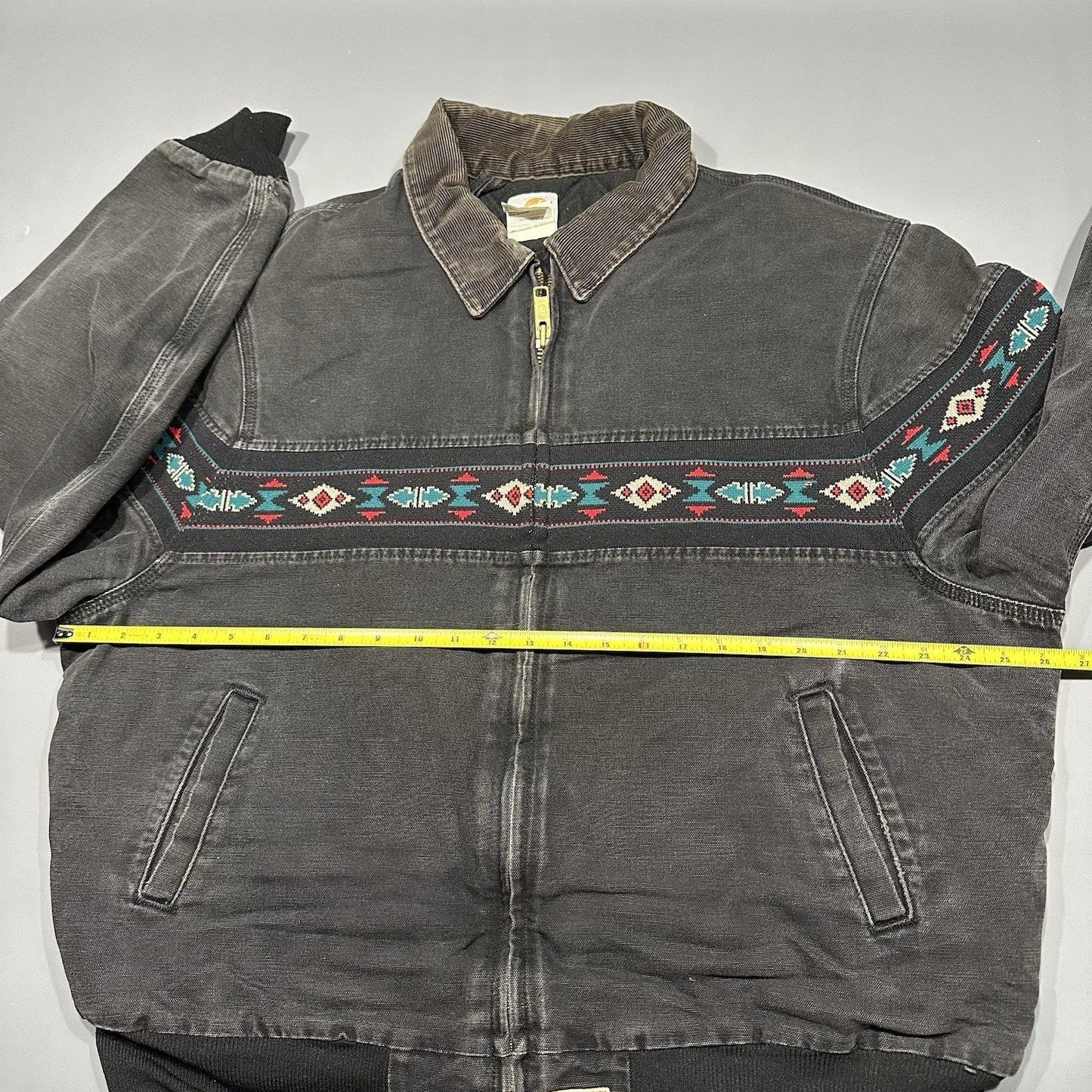 Vintage 1999 Southwestern Aztec Print Santa Fe Carhartt Jacket 2XL Fits XL