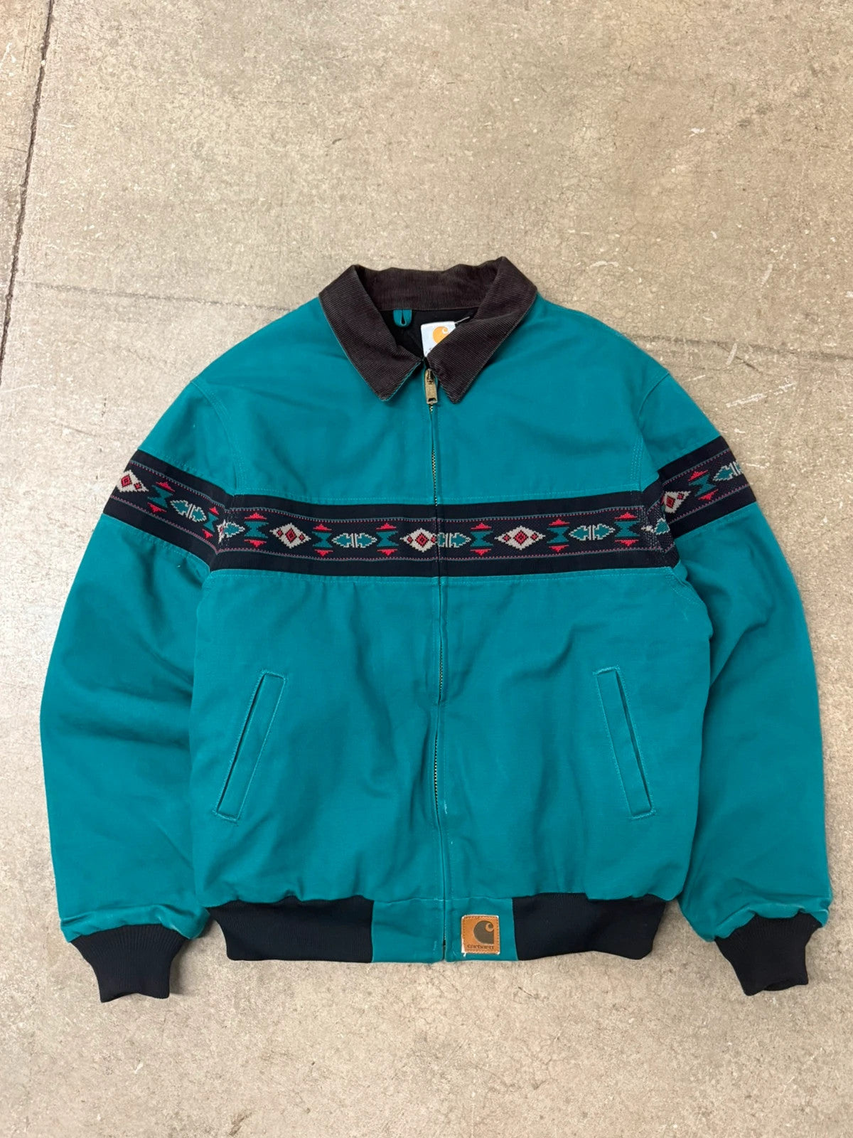 Blue Carhartt Aztec Santa Fe Jacket